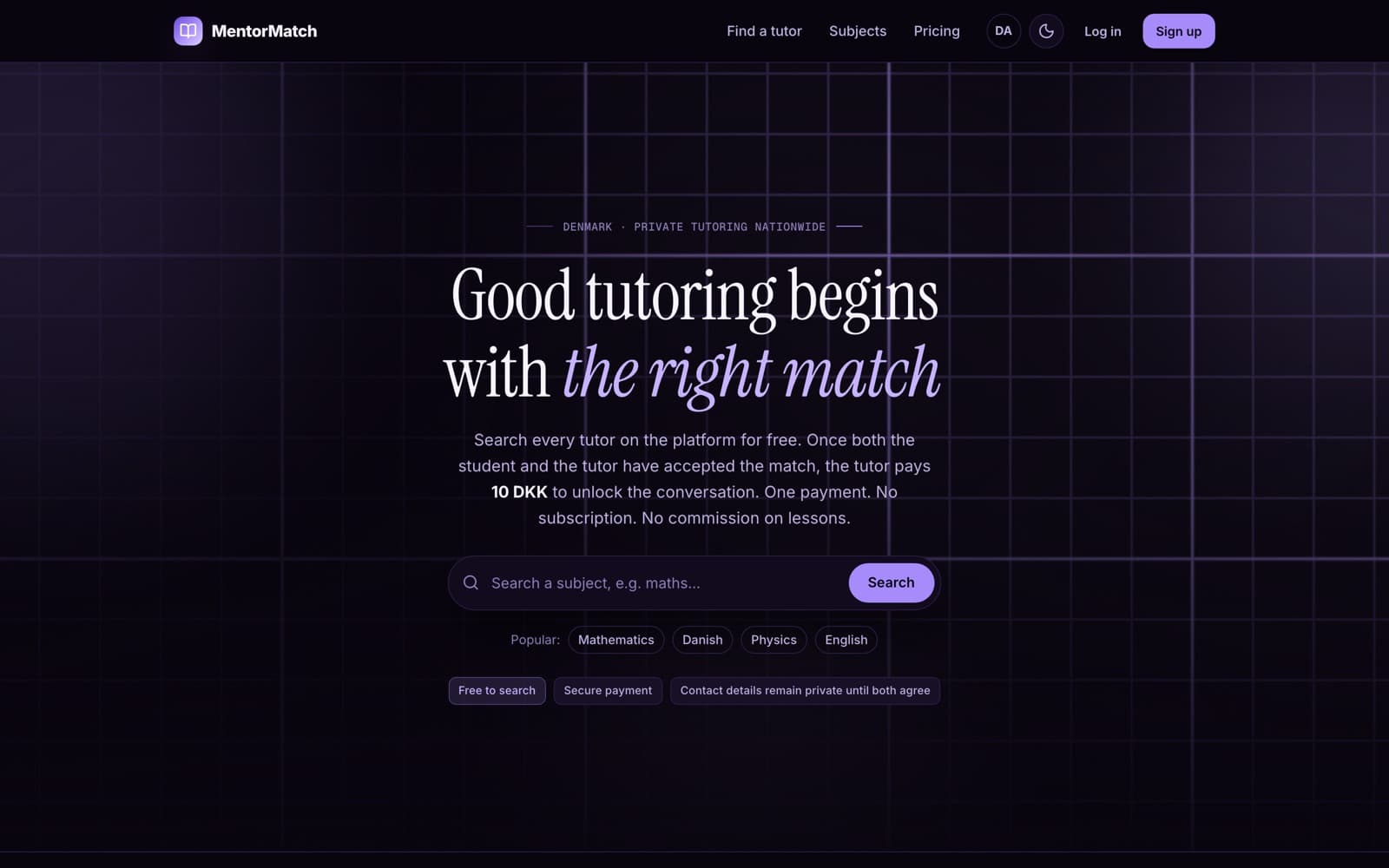 MentorMatch — Tutoring marketplace